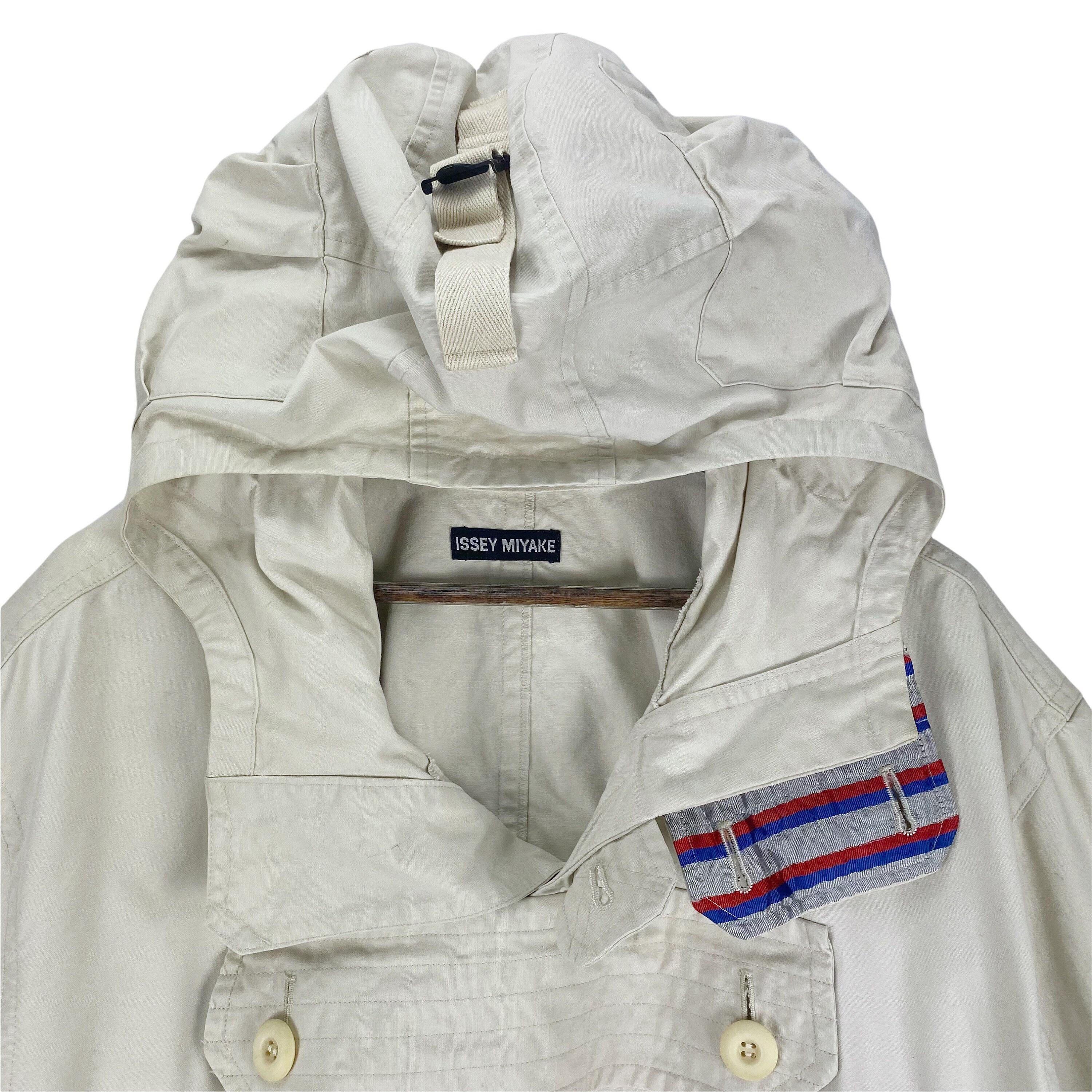 Vintage 90s Issey Miyake Ventile Cotton Anorak Jacket Multi