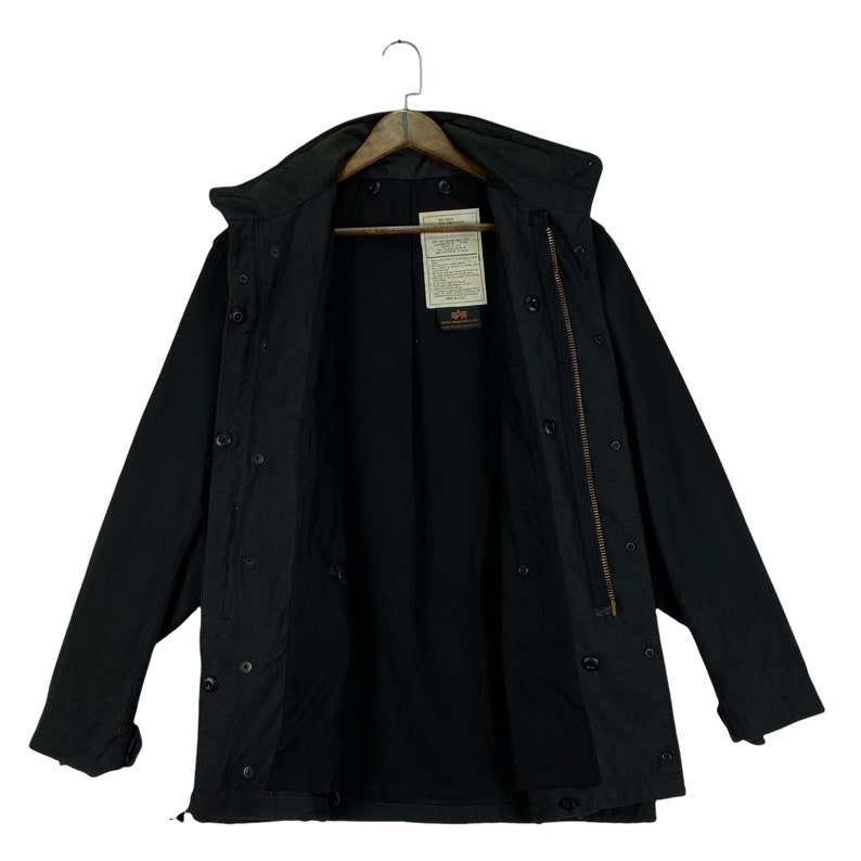 Vintage Alpha Industries M65 Field Jacket Black Excellent Etsy