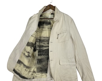 Vintage Diesel Another Rainy Day In Paradise Baumwolljacke Twill Chore Made in China Beige Knopf Größe M