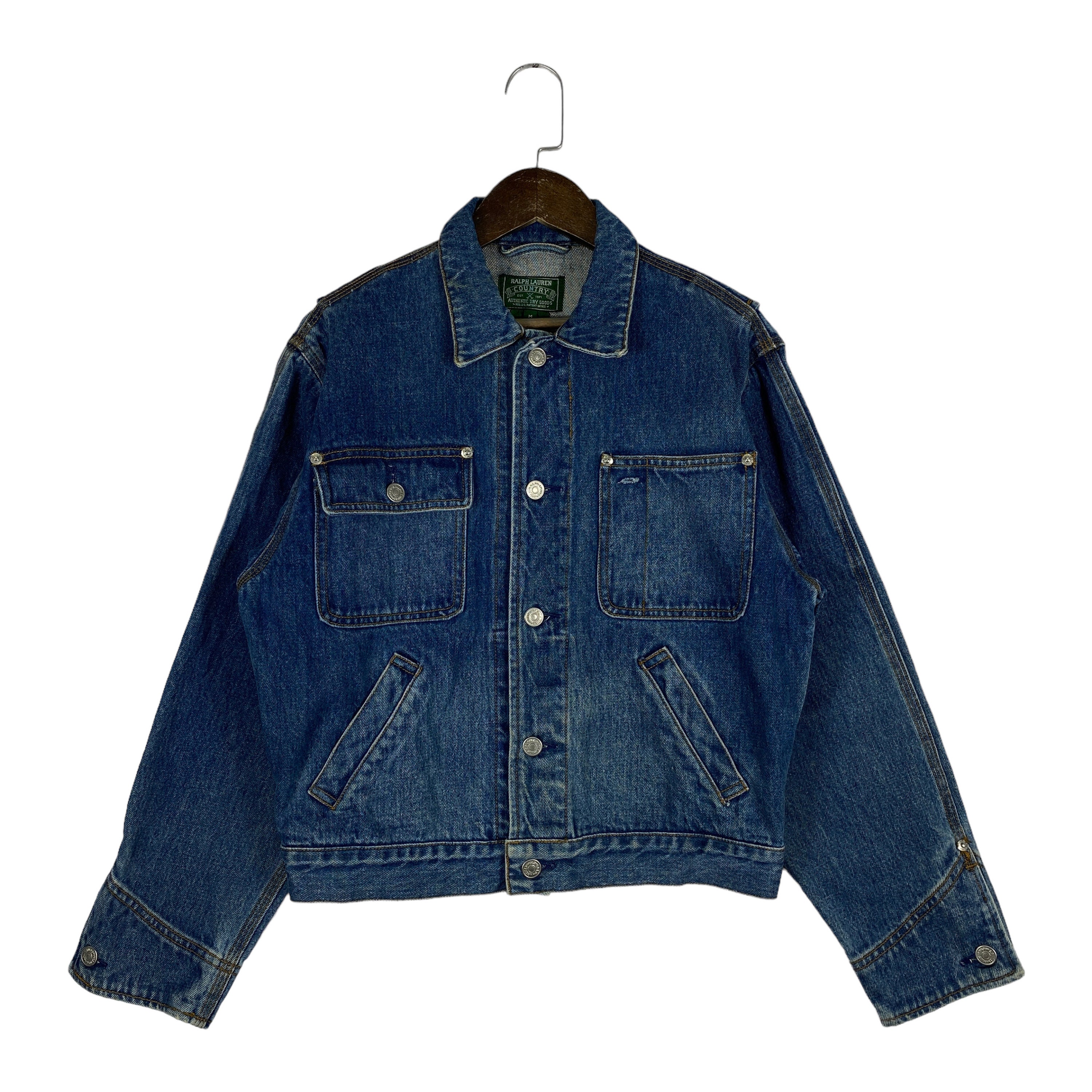 Vintage 90s Polo Coutry Ralph Lauren Denim Jacket Blue Vintage 90s Polo Coutry Ralph Lauren Denim Jacket Blue