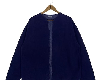 Vintage Eternal Japan Bitchu Kurashiki Indigo Cardigan Made In Japan Size L