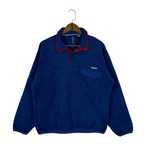 VINTAGE PATAGONIA SYNCHILLA SNAP T BLUE 1990S FLEECE