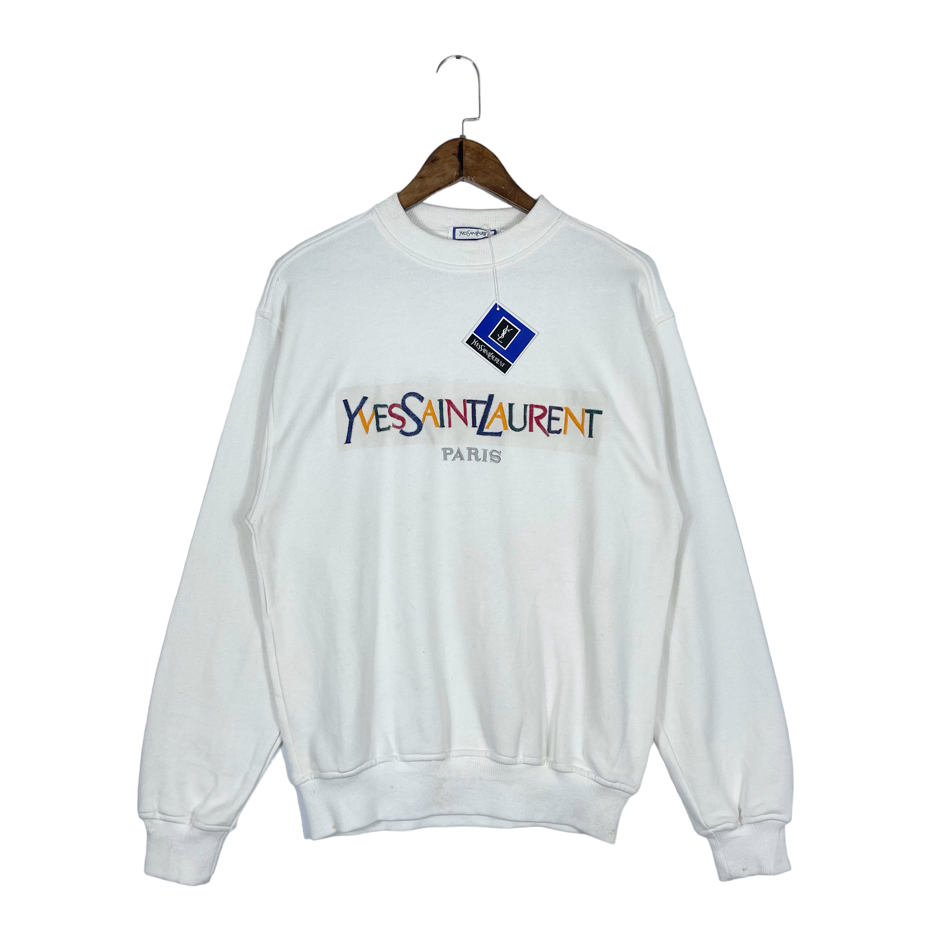 Vintage 90s Deadstock Yves Saint Laurent Sweatshirt Crewneck Vintage 90s Deadstock Yves Saint Laurent Sweatshirt Crewneck