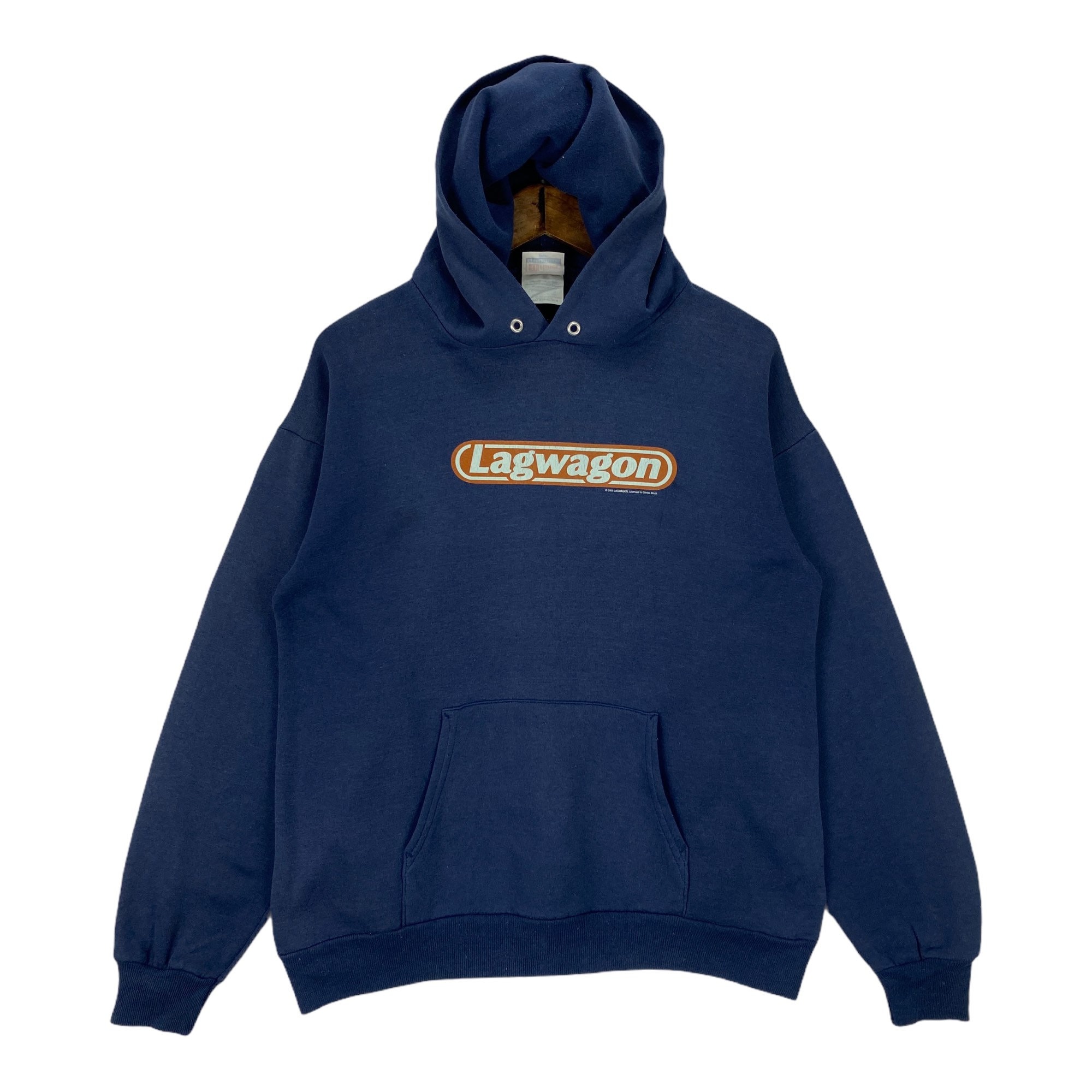 Vintage 2000 Lagwagon School Bus Hoodie Sweater Punk Rock Promo Album Blue Pullover Jumper Size M
