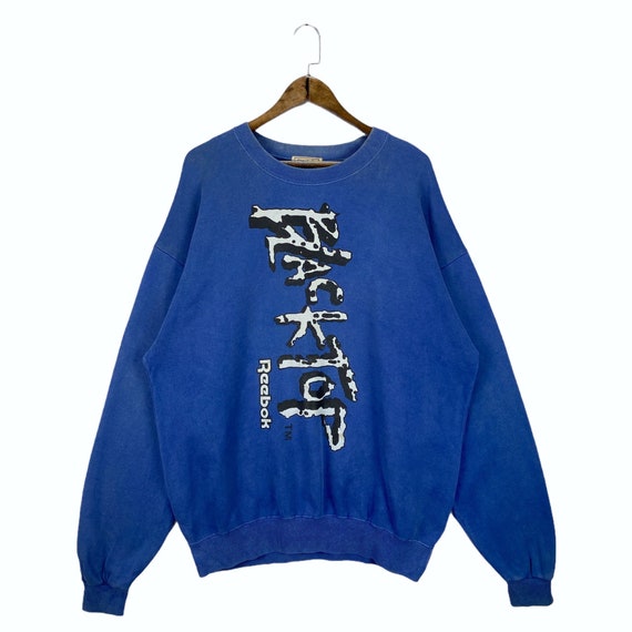 Derivar Recepción negro Vintage 90s Reebok Blacktop Crewneck Sweatshirt Big Logo Blue - Etsy
