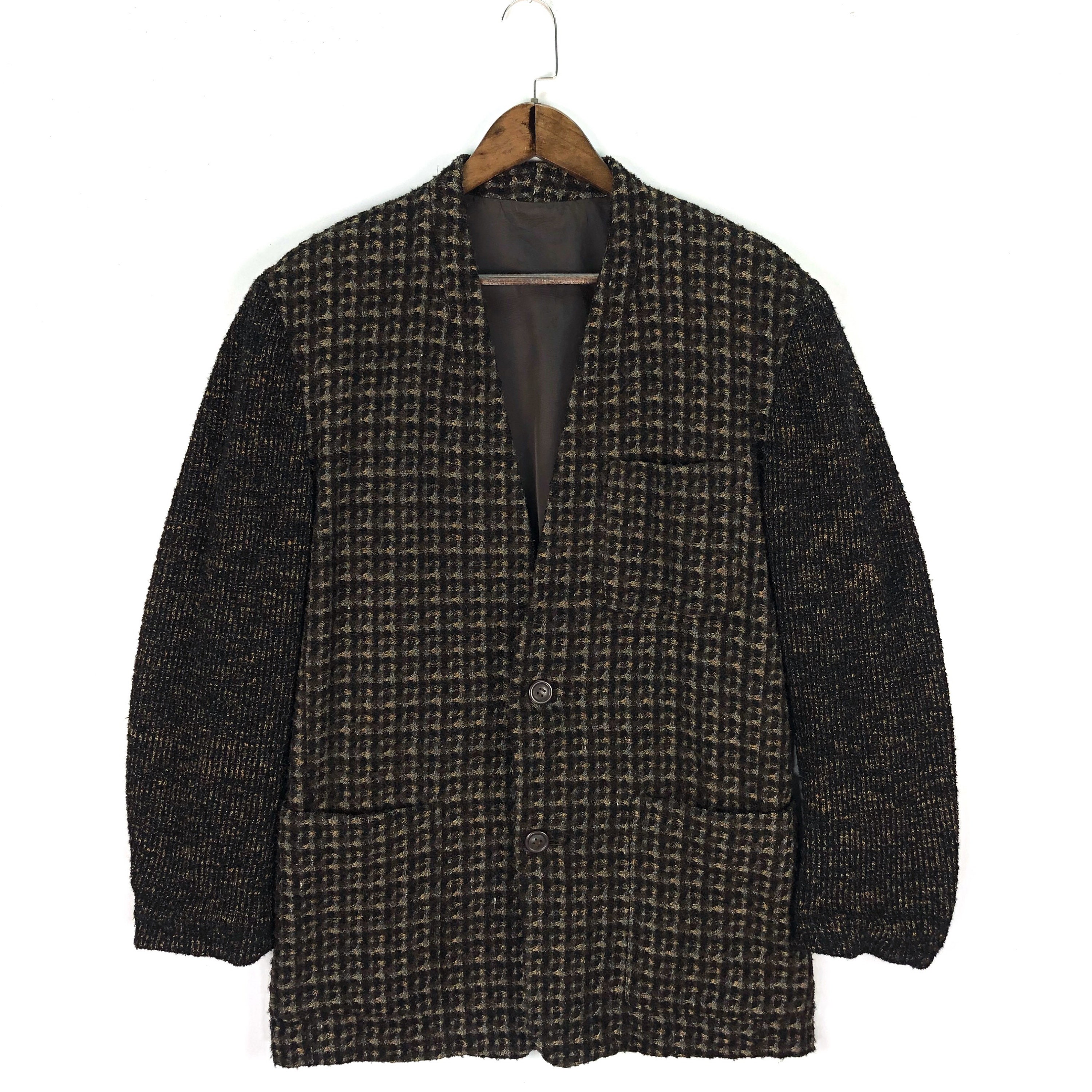 Vintage 80s Issey Miyake Men Blazer Wool Style Jacket Mega Vintage 80s Issey Miyake Men Blazer Wool Style Jacket Mega