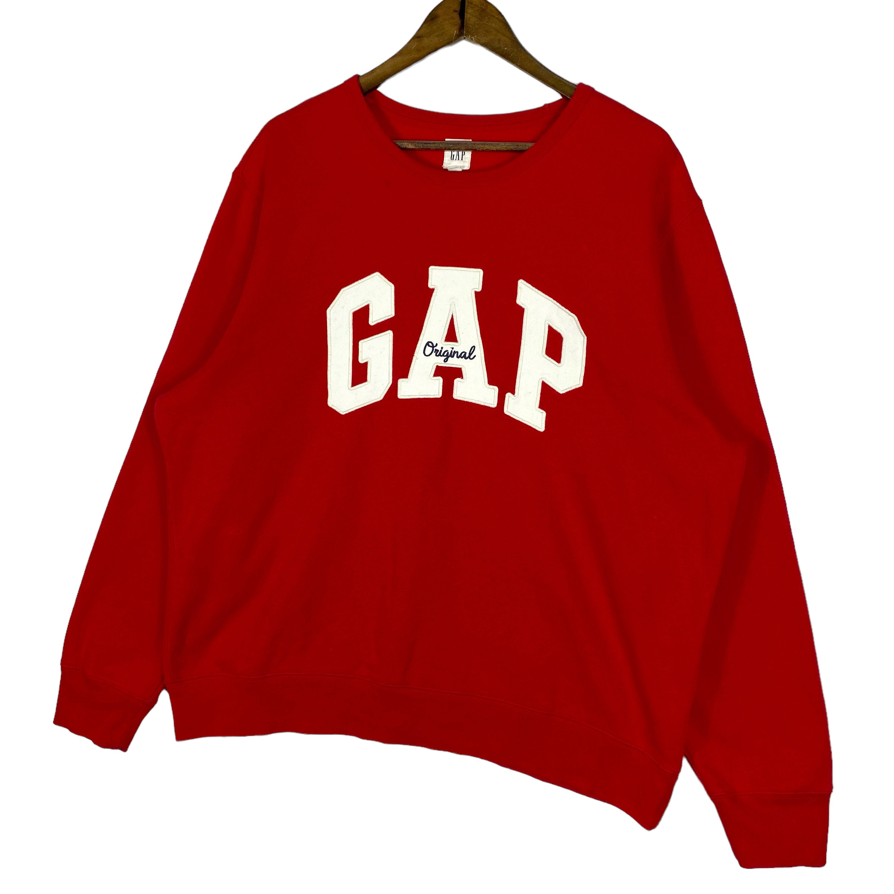 Vintage GAP Original Crewneck Sweatshirt Embroidery Big Logo Spellout Made in Cambodia Pullover Jumper Size XL Etsy