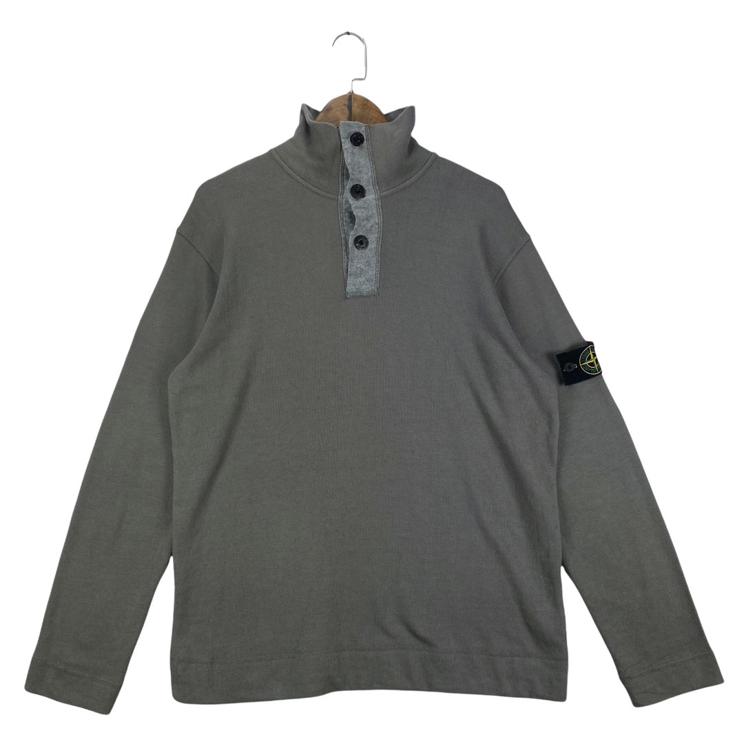 Vintage Stone Island Half Button Sweatshirt Autumn Winter Vintage Stone Island Half Button Sweatshirt Autumn Winter