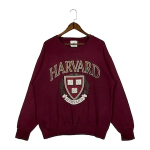 Vintage 1980s Harvard University Cambrridge Sweatshirt Large Harvard University Crewneck Pullover Jumper Red American Collage University L Etsy