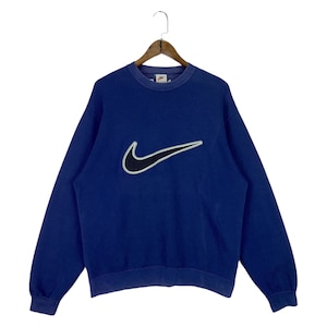Navy blue nike crewneck sales