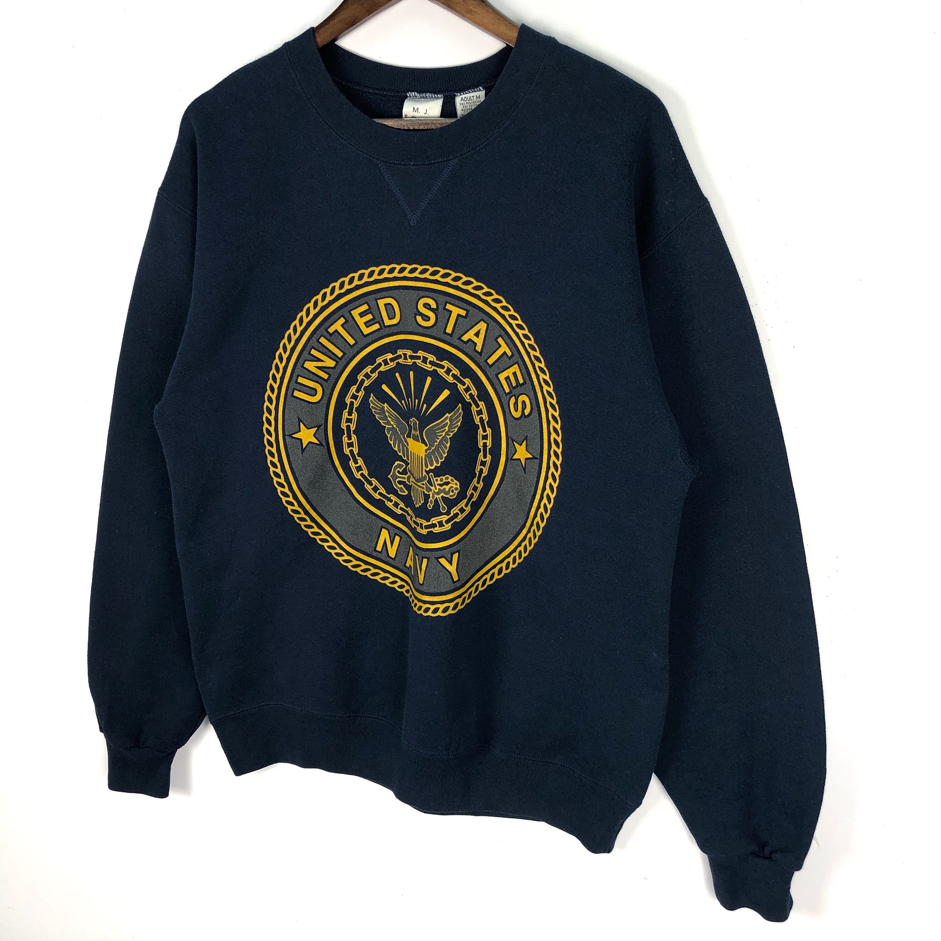 Vintage 90s United States Navy Sweatshirt Crewneck Navy Blue Vintage 90s United States Navy Sweatshirt Crewneck Navy Blue