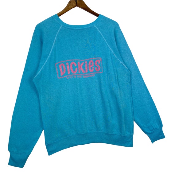 Sick Vintage!! 70s Dickies Crewneck Sweatshirt Bl… - image 4