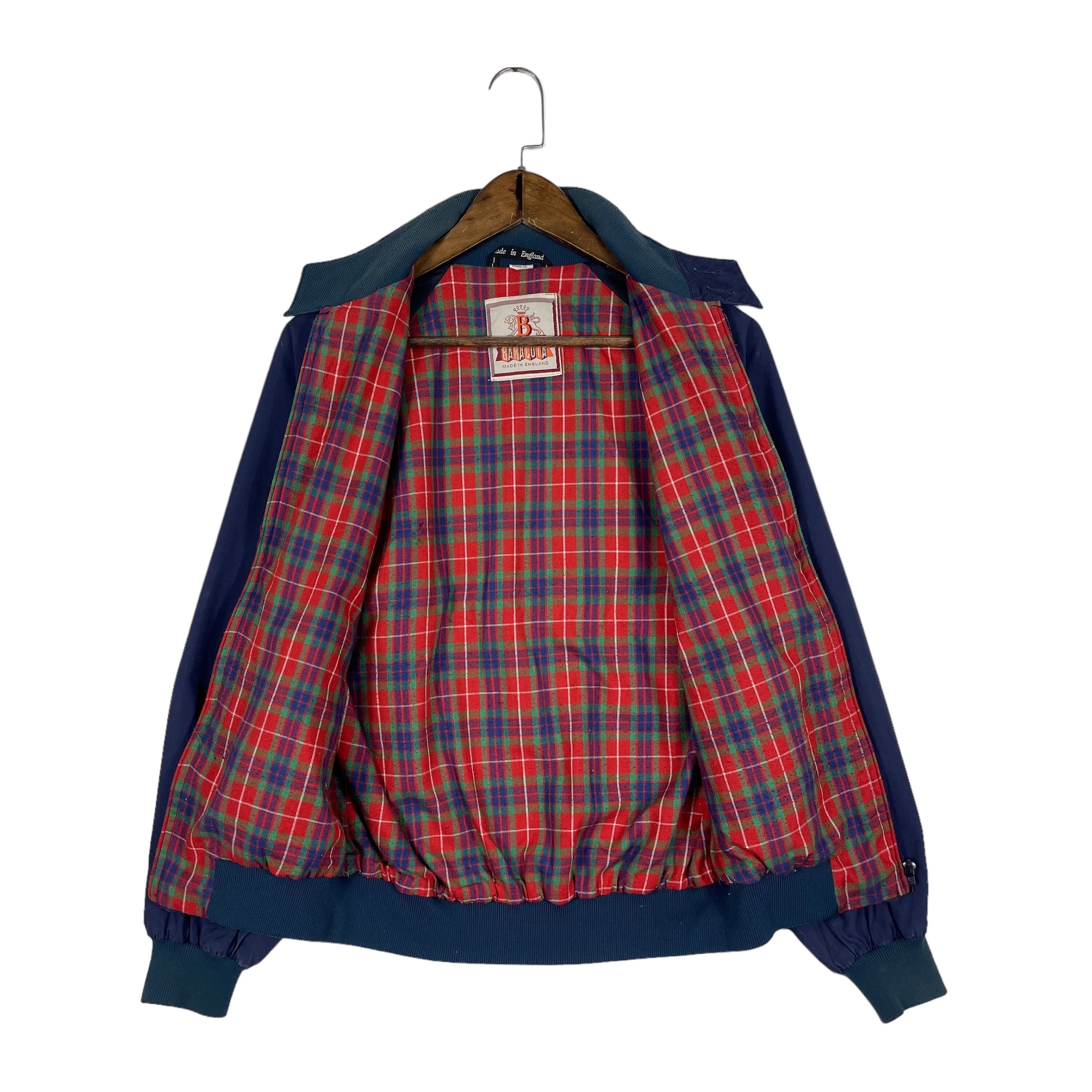 ジャケット・アウター OLD Harrington Jacket Made in England Vintage 1970s Harrington Jacket Blue Full Zip Made In