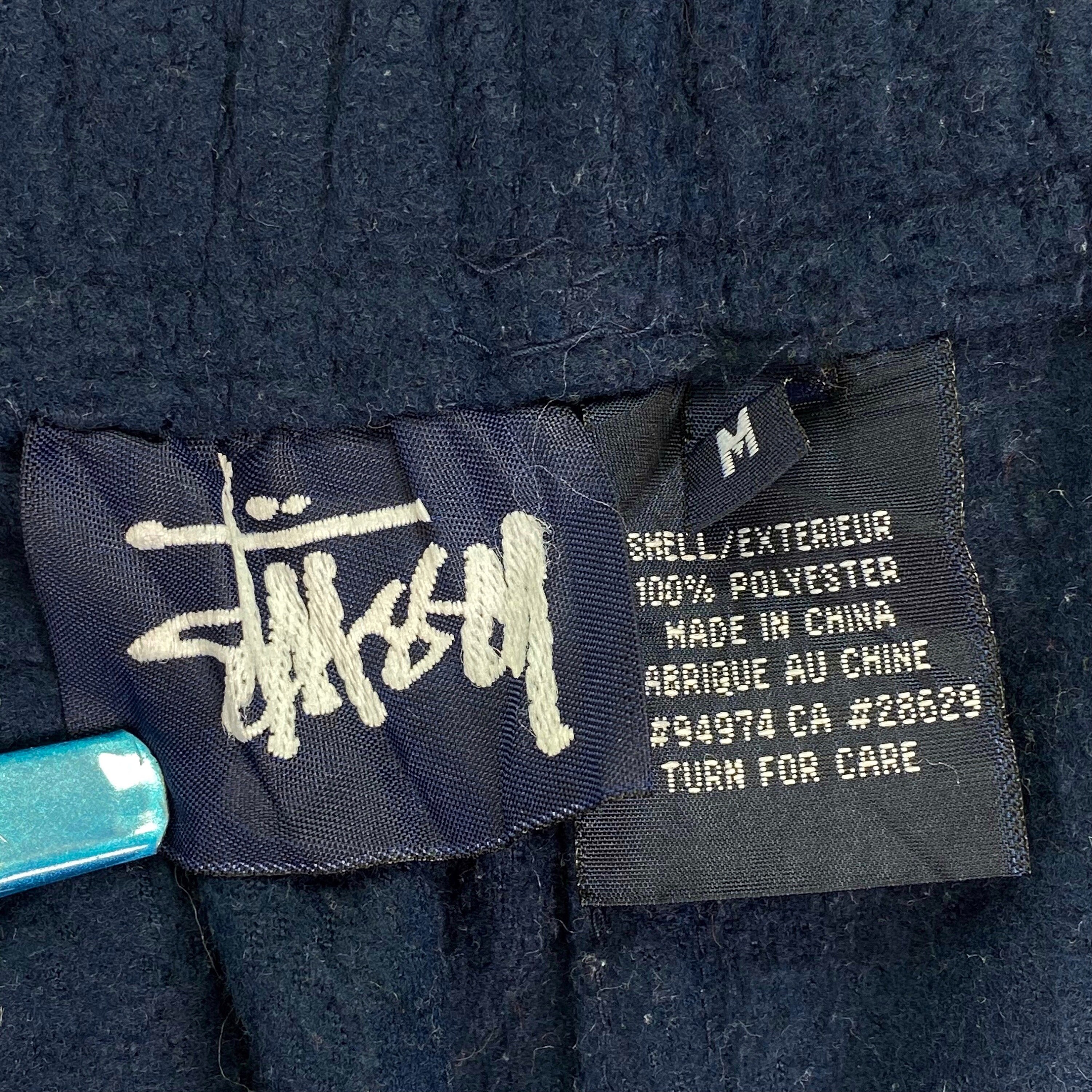 Vintage Stussy Cargo Fleece Pants Outdoor Gear Navy Blue Size - Etsy