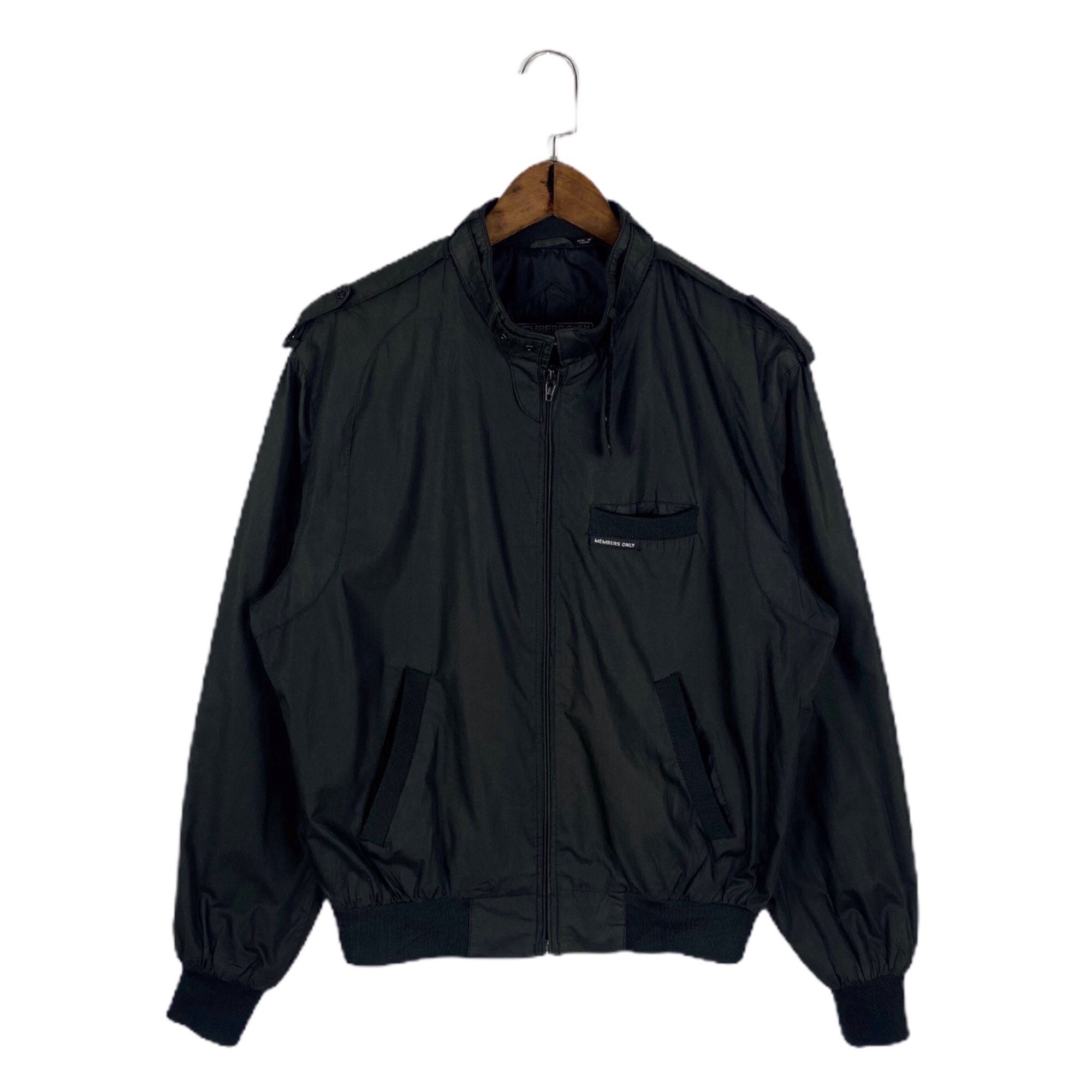Vintage 90s Member Only Stranger Things Jacket Classic Black Vintage 90s Member Only Stranger Things Jacket Classic Black