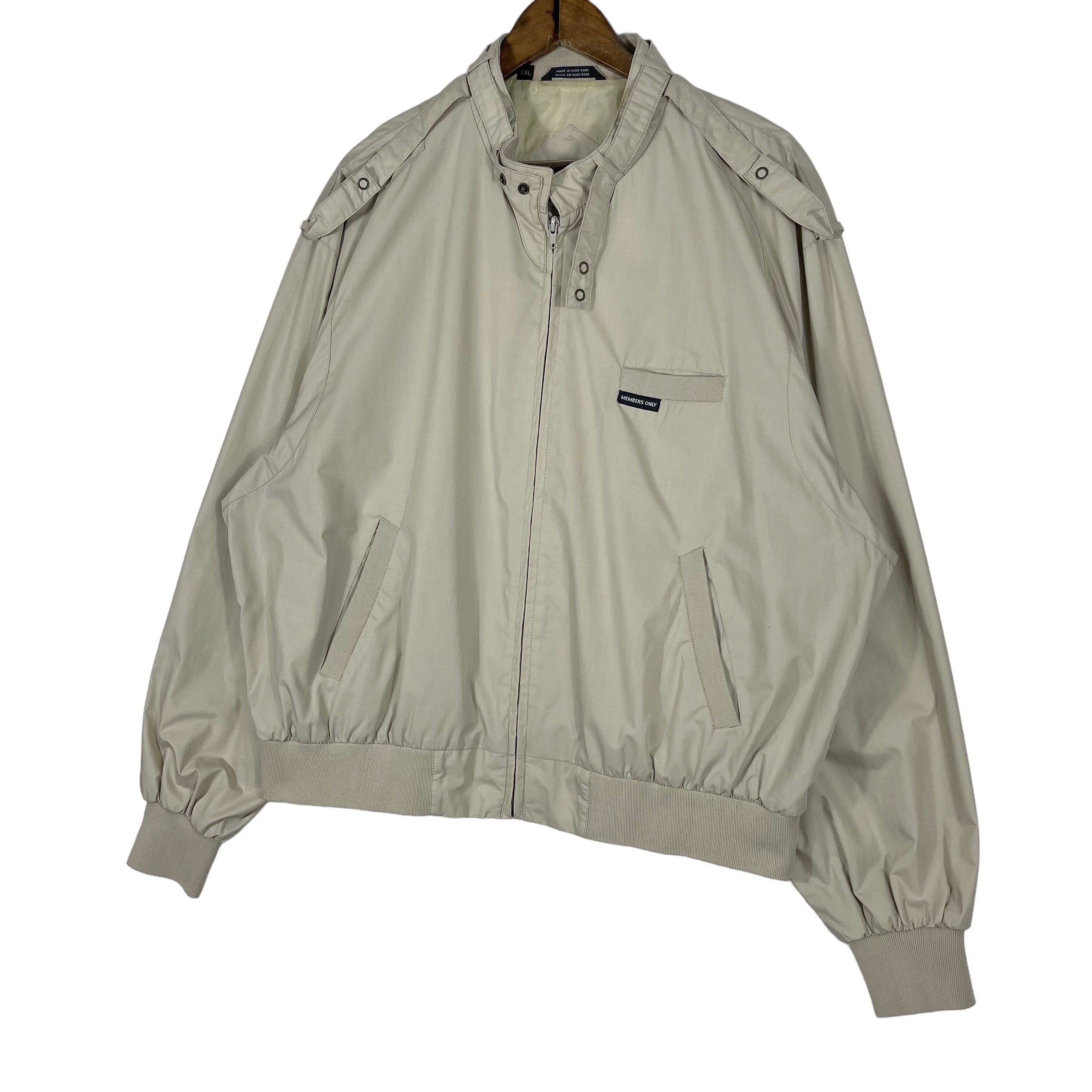 Vintage 90s Member Only Jacket Classic Beige Harrington Vintage 90s Member Only Jacket Classic Beige Harrington