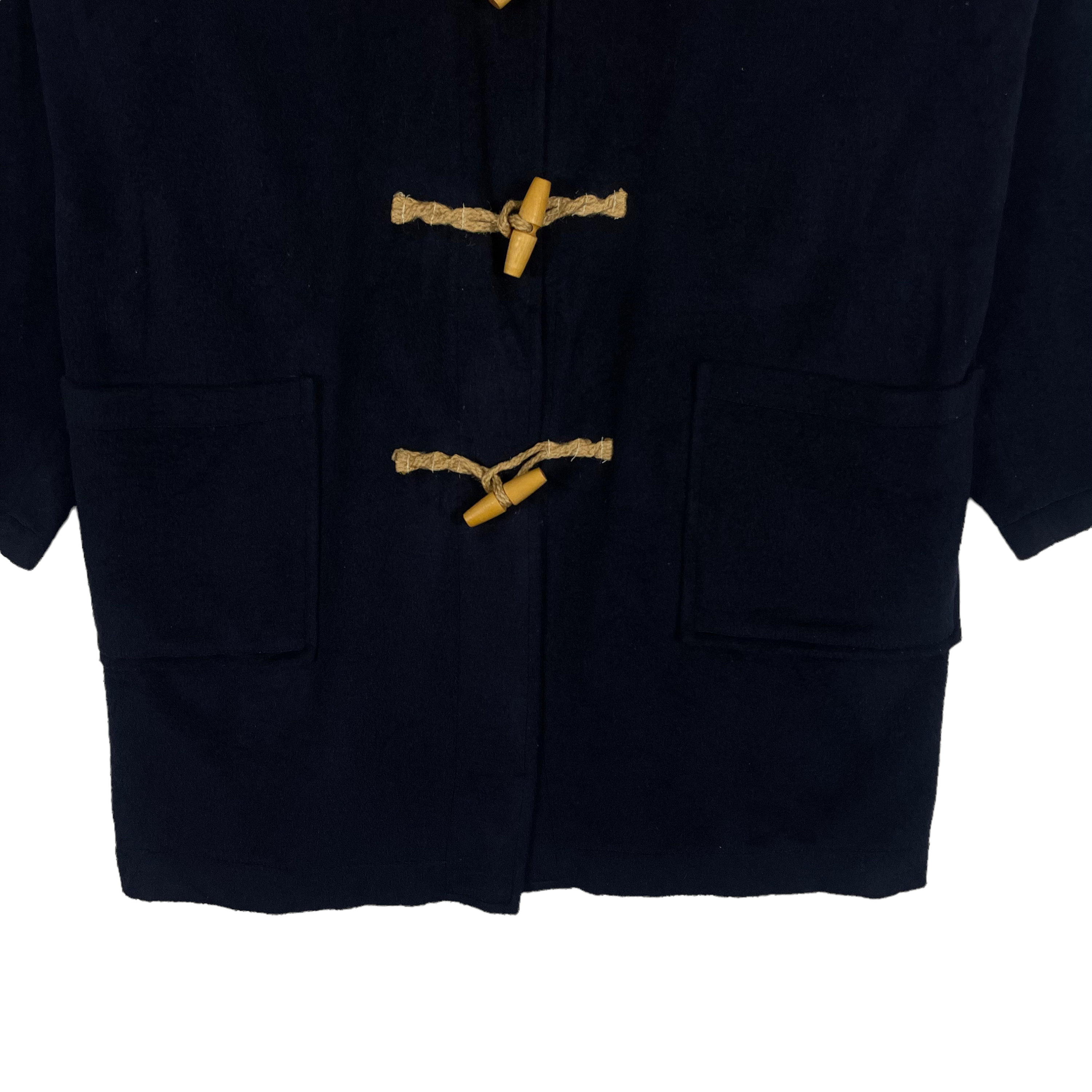 Vintage 90s Polo Ralph Lauren Duffle Coat Wool Navy Blue Vintage 90s Polo Ralph Lauren Duffle Coat Wool Navy Blue