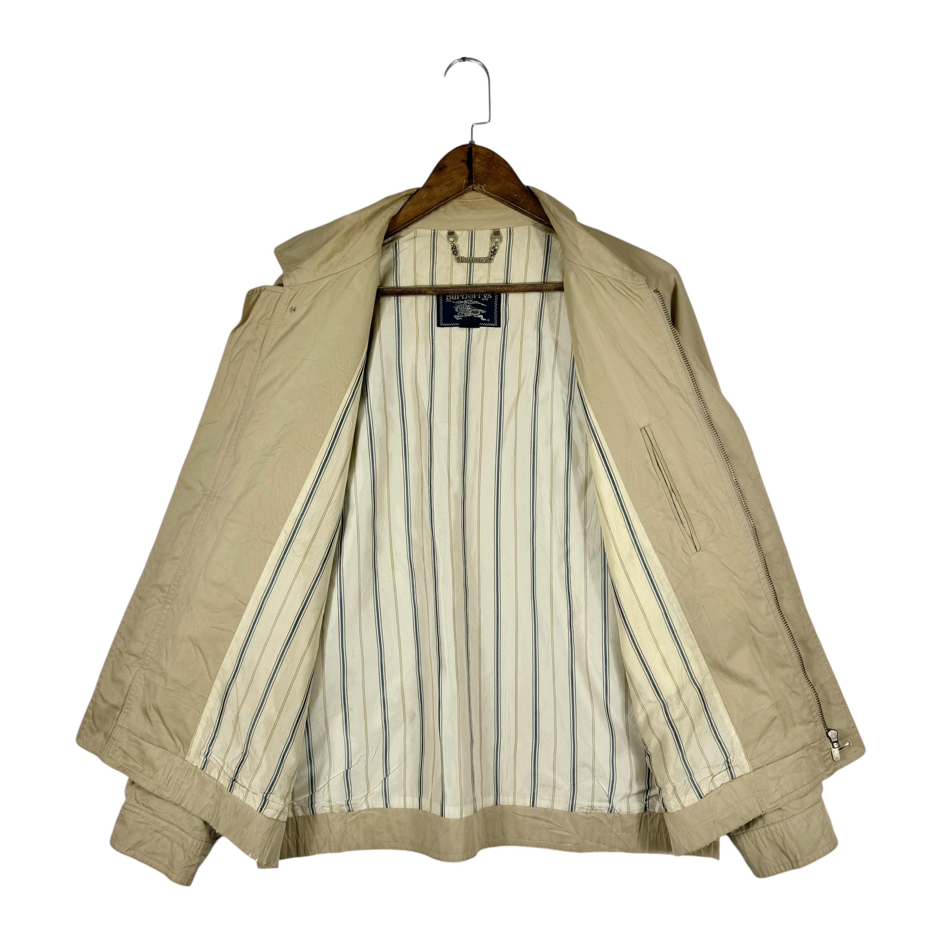 Vintage 90s Burberrys London Harrington Jacket Brown Made in Vintage 90s Burberrys London Harrington Jacket Brown Made in