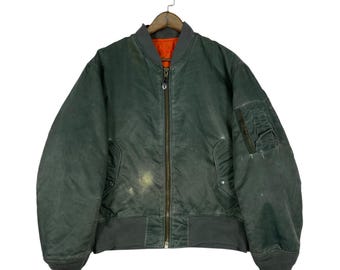 Vintage Avirex USA Air Force Ma-1 Flight Jacket Medium 80's Vintage Avirex USA Air Force Ma-1 Flight Jacket Medium 80's