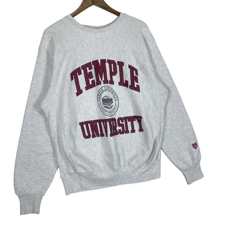 Vintage 90s Temple University MV Sport Pro Weave Sweatshirt Etsy