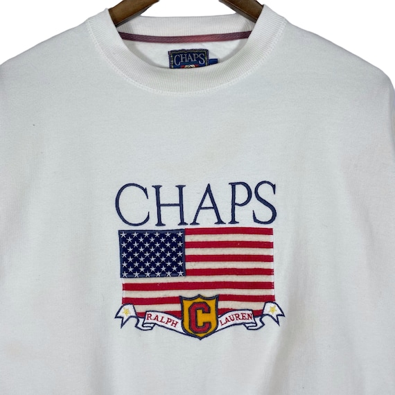 Vintage Chaps Ralph Lauren Crewneck Sweatshirt Big Logo Embroidery