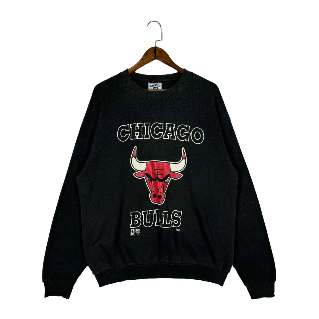 Vintage 90s Chicago Bulls Sweatshirt Big Logo Made in USA Etsy