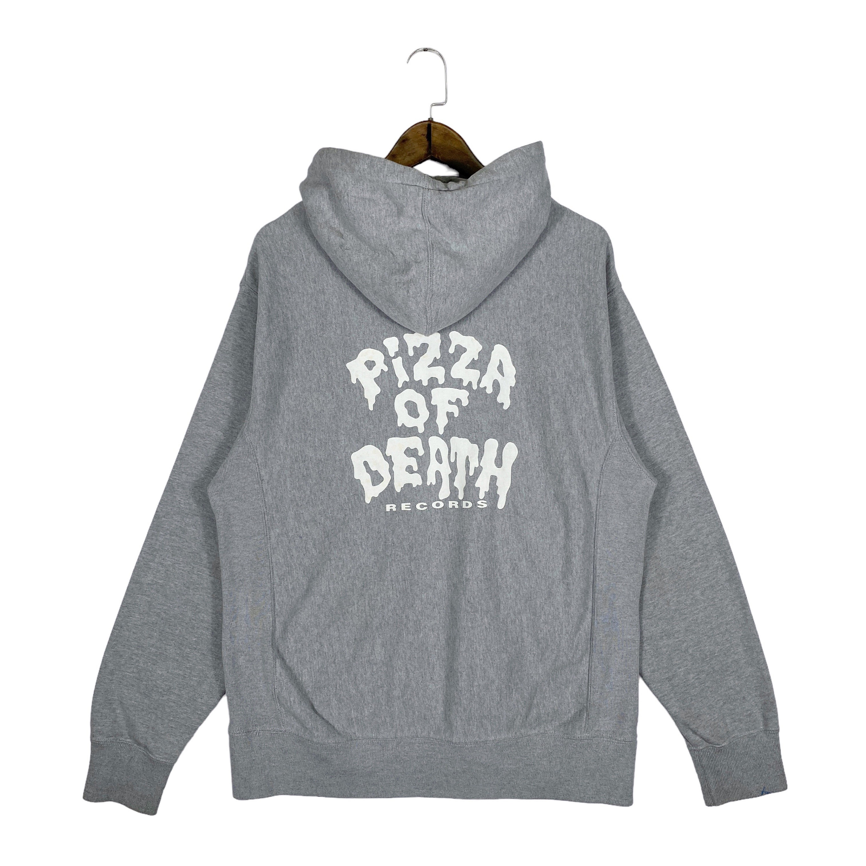 Vintage Pizza of Death Records Full Zip Hoodie Sweater Made Vintage Pizza of Death Records Full Zip Hoodie Sweater Made