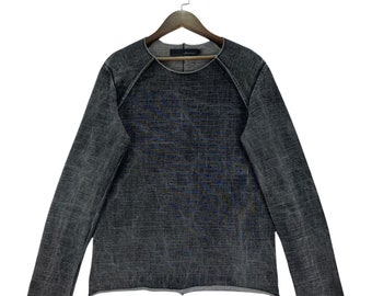 Vintage Attachment Kazuyuki Kumagai Stonewashed Tie Dye Crewneck Sweatshirt Black Made In Japan Size S