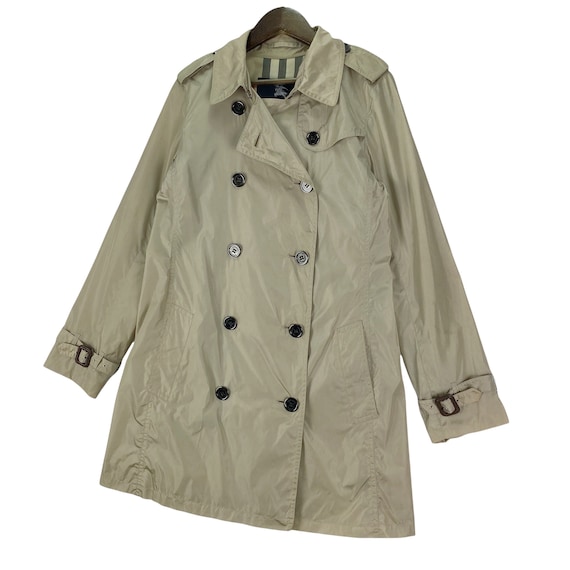 Vintage Burberry London Polyester Trench Coat Bei… - image 5