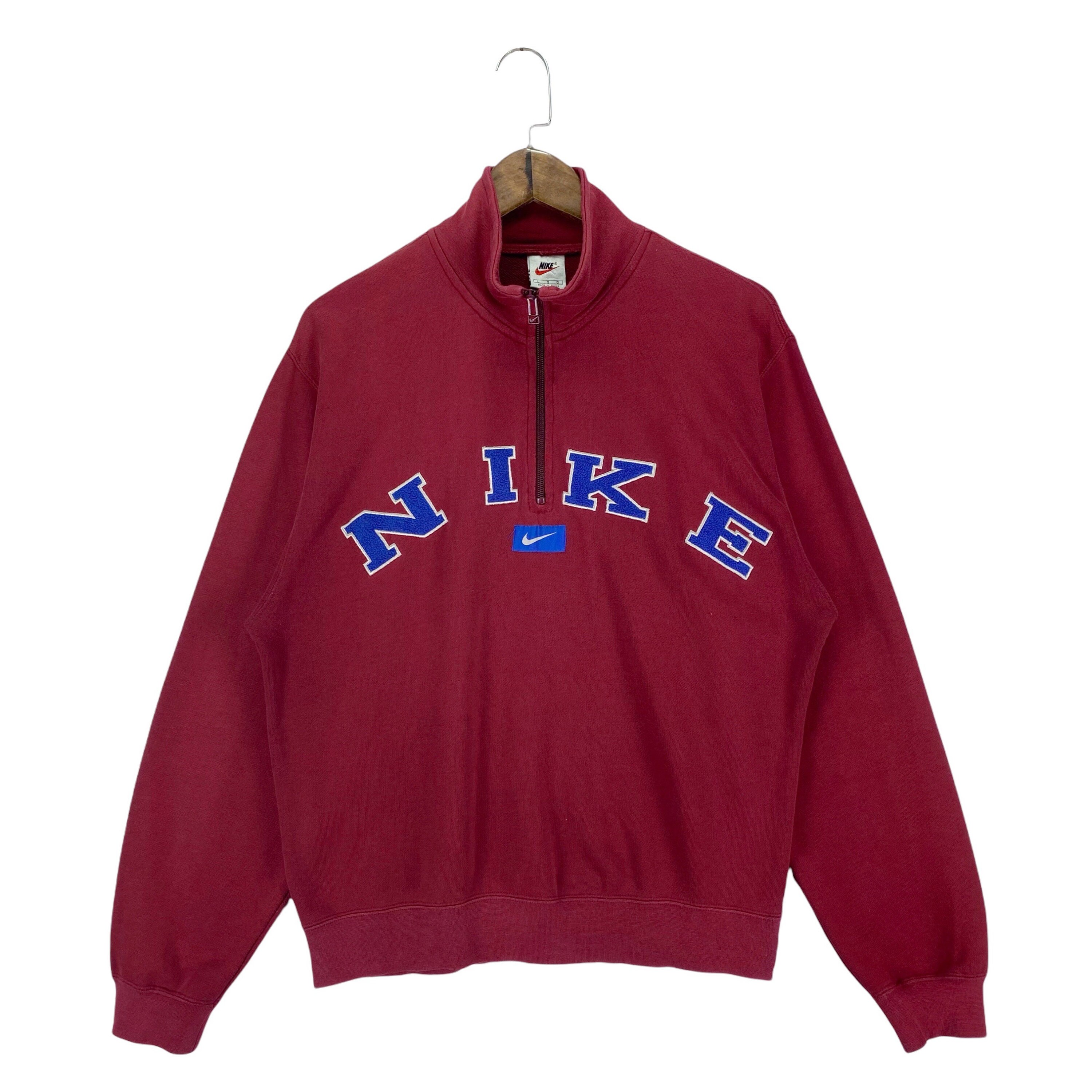 Vintage Nike Swoosh Half Zip Sweatshirt Crewneck Embroidery Vintage Nike Swoosh Half Zip Sweatshirt Crewneck Embroidery