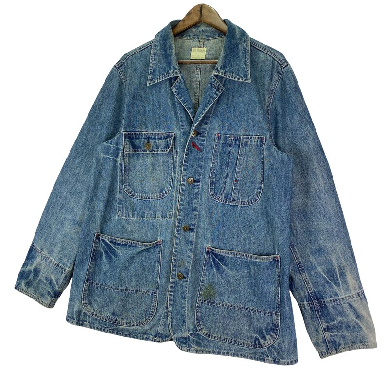 Vintage US Naval Denim Chore Jacket Work Wear Jeans Blazer - Etsy