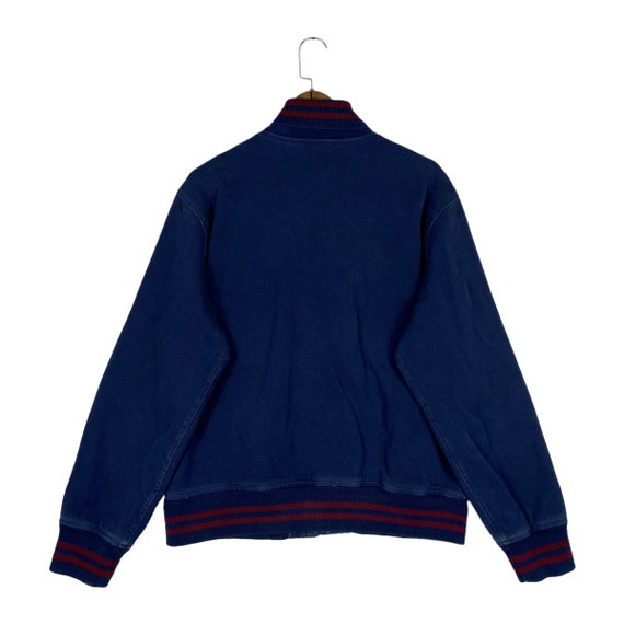 Vintage Polo Ralph Lauren Crest Zip up Varsity Jacket Blue Vintage Polo Ralph Lauren Crest Zip up Varsity Jacket Blue