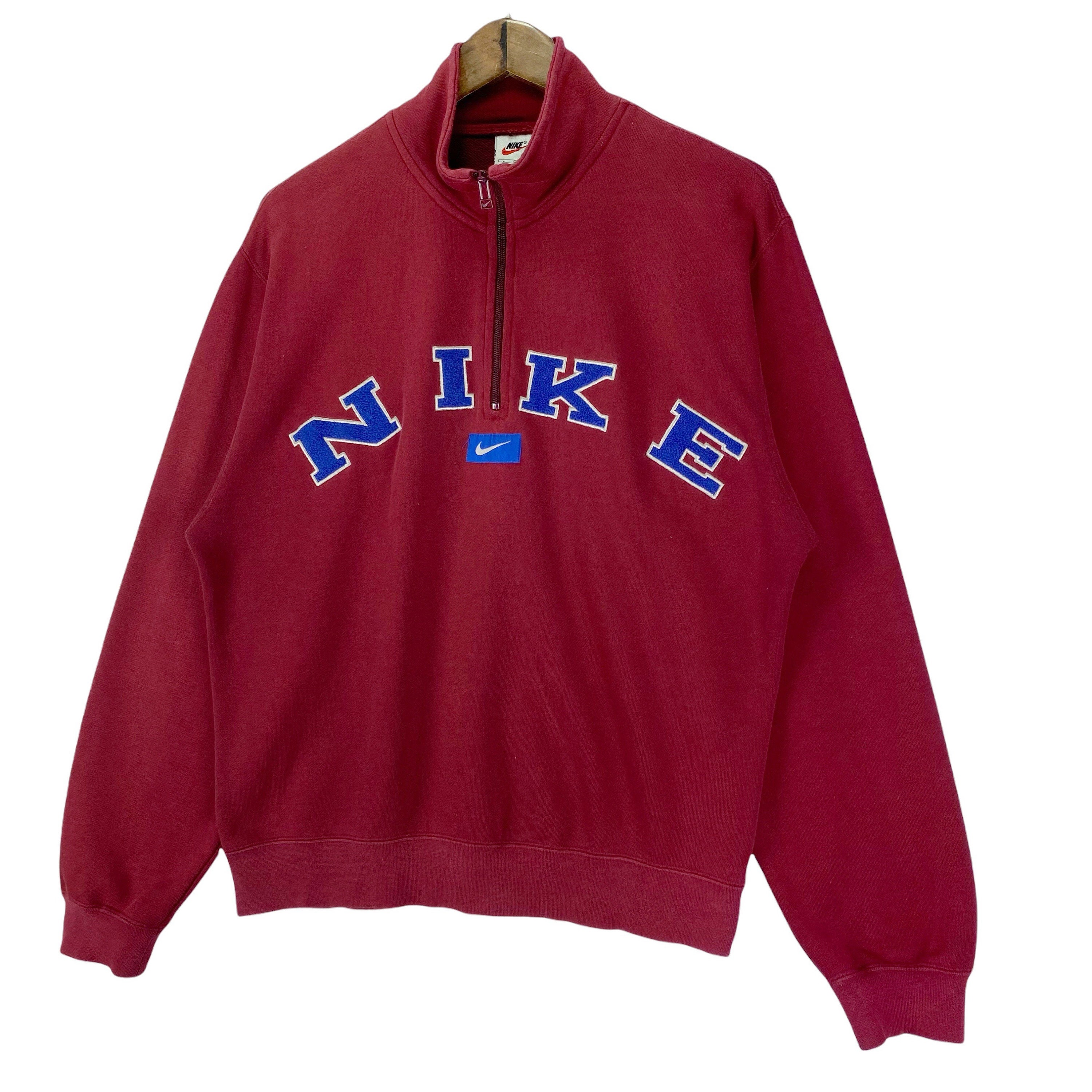 Vintage Nike Swoosh Half Zip Sweatshirt Crewneck Embroidery Vintage Nike Swoosh Half Zip Sweatshirt Crewneck Embroidery