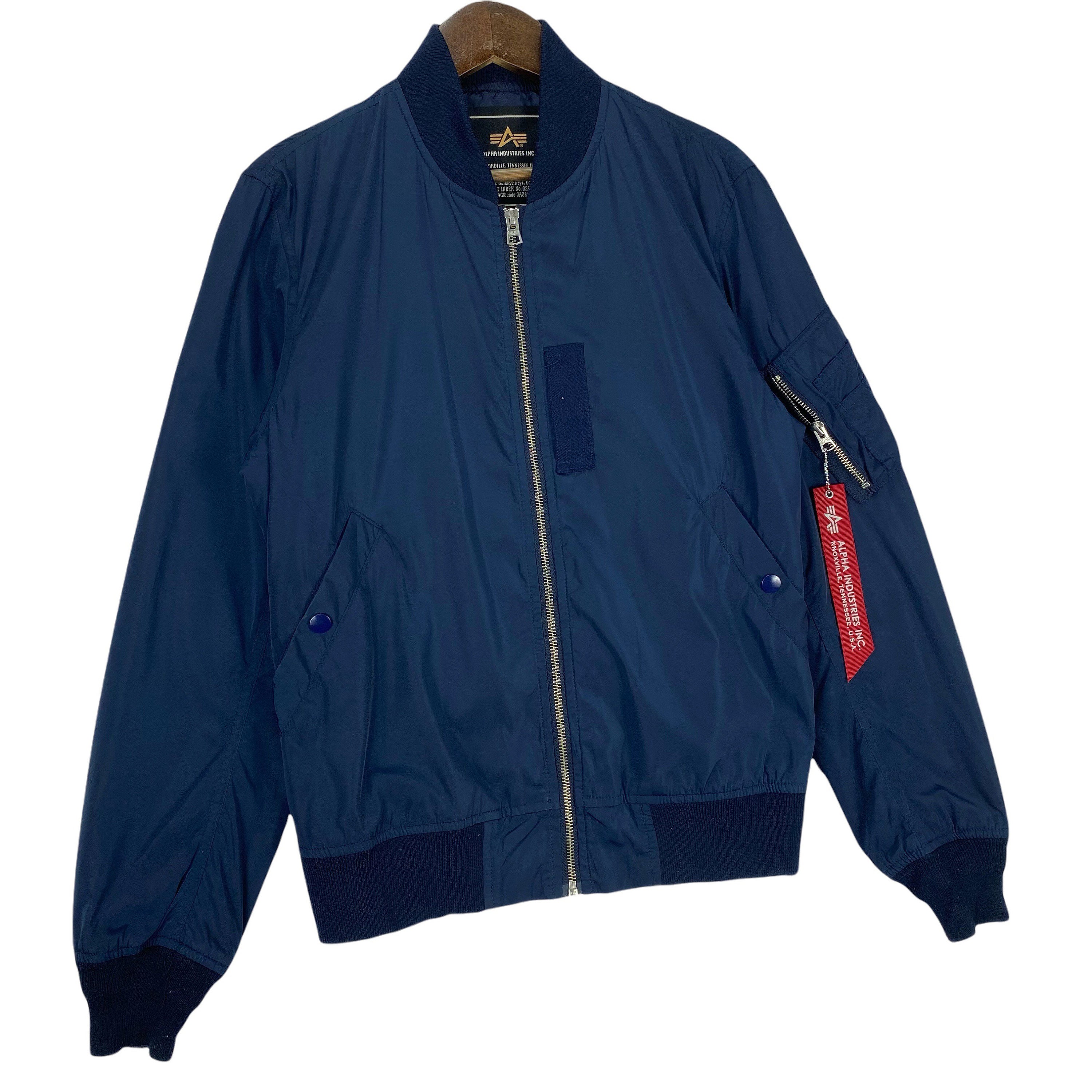 Vintage Alpha Industries MA 1 Skymaster Lightweight Bomber Jacket Zipper Baby Blue Size S Etsy