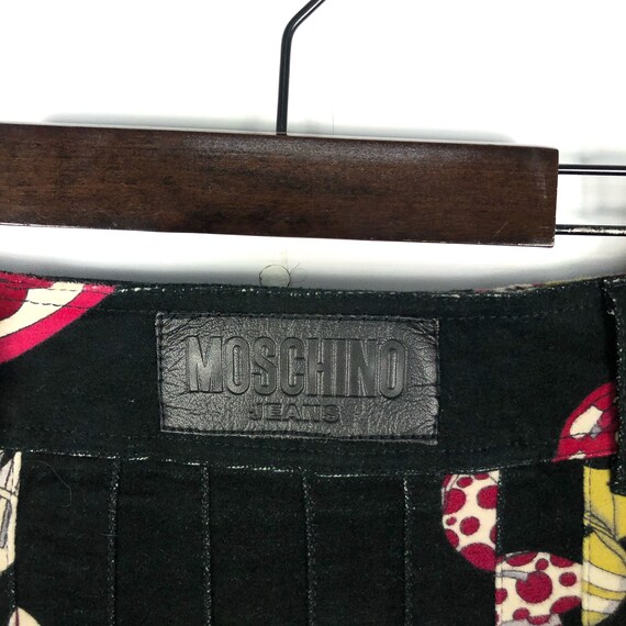 Vintage Moschino Jeans Candy Print Velvet Mini Sk… - image 5