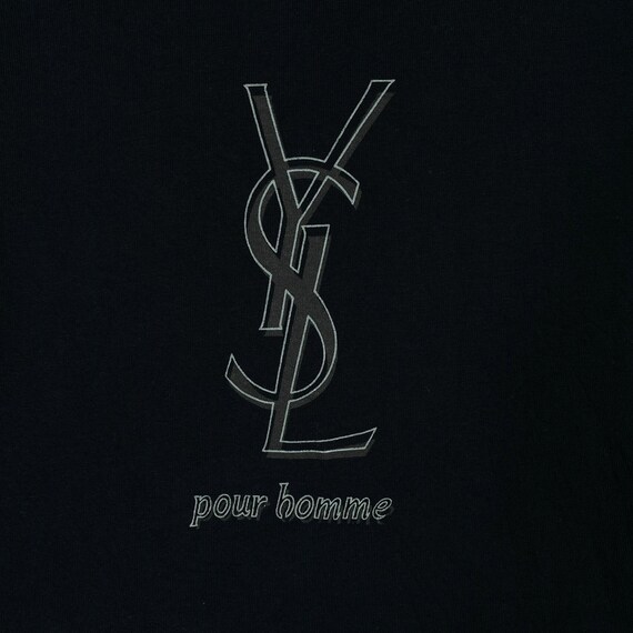 Vintage Yves Saint Laurent Pour Homme T Shirt Bla… - image 5