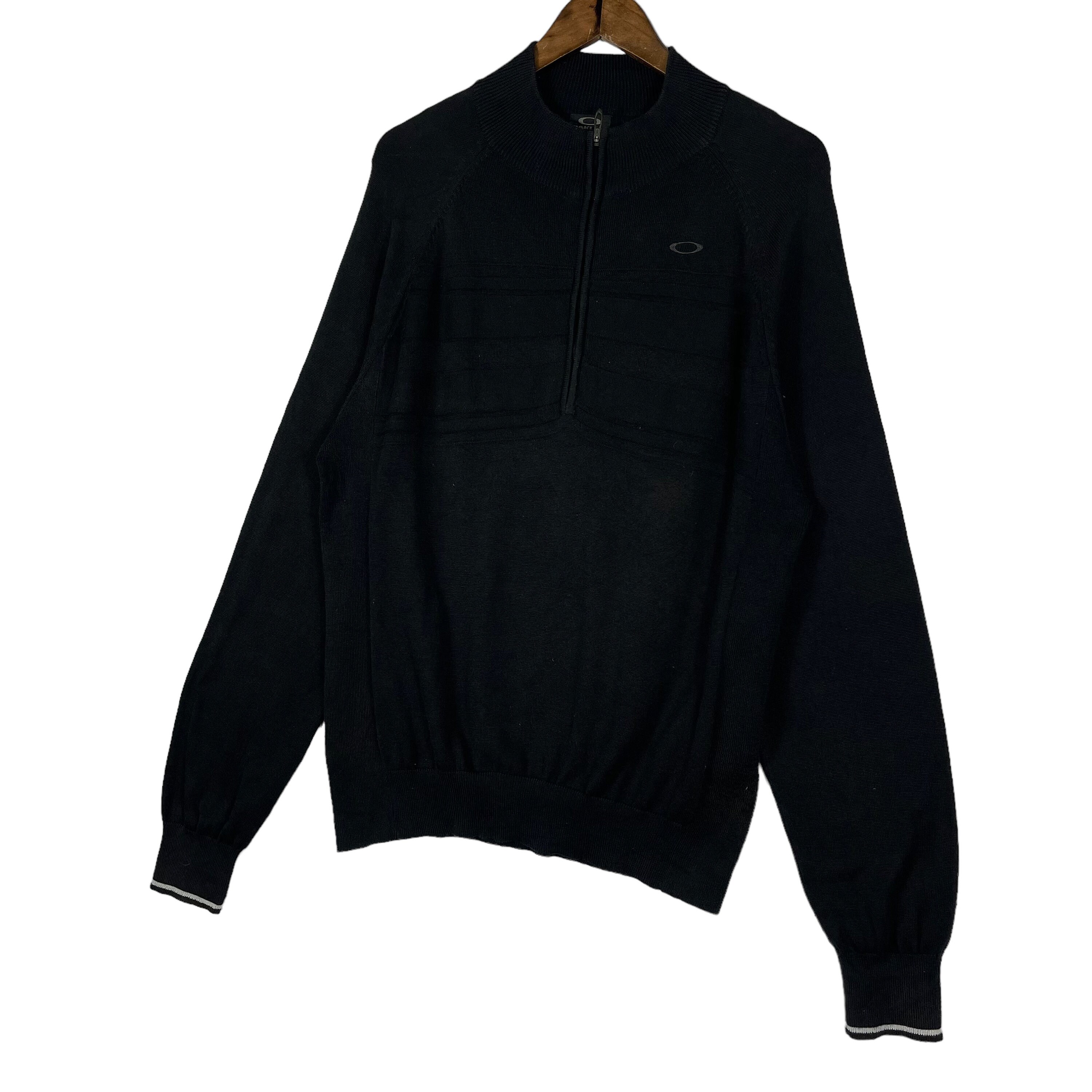Vintage Oakley Knit Sweater Half Zip High Neck Made in China Vintage Oakley Knit Sweater Half Zip High Neck Made in China