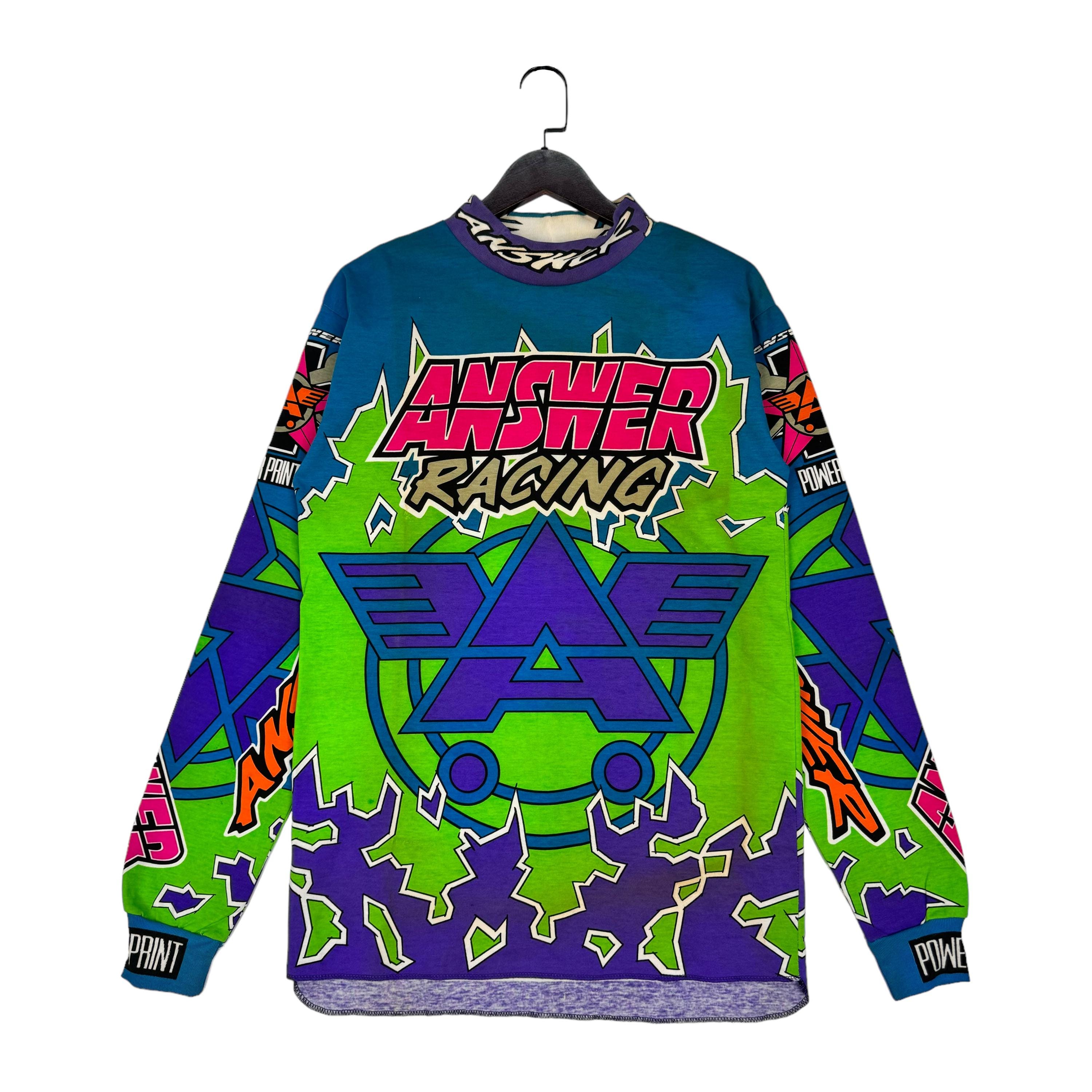 Vintage 90s Answer Racing All Over Print Long Sleeve Vintage 90s Answer Racing All Over Print Long Sleeve