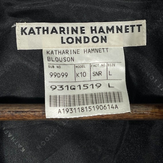 Vintage KATHARINE HAMNETT Winter 1990 Size L Black Studded