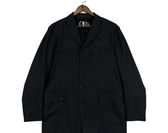 Vintage Aristrist Masahiro Chono Hunting Style Jacket Made In Japan Black Size XXL