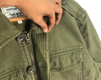 Vintage Levis Strauss Co. Jacket Green Army Field Jacket Military Made in Vietnam Size L Etsy Ireland