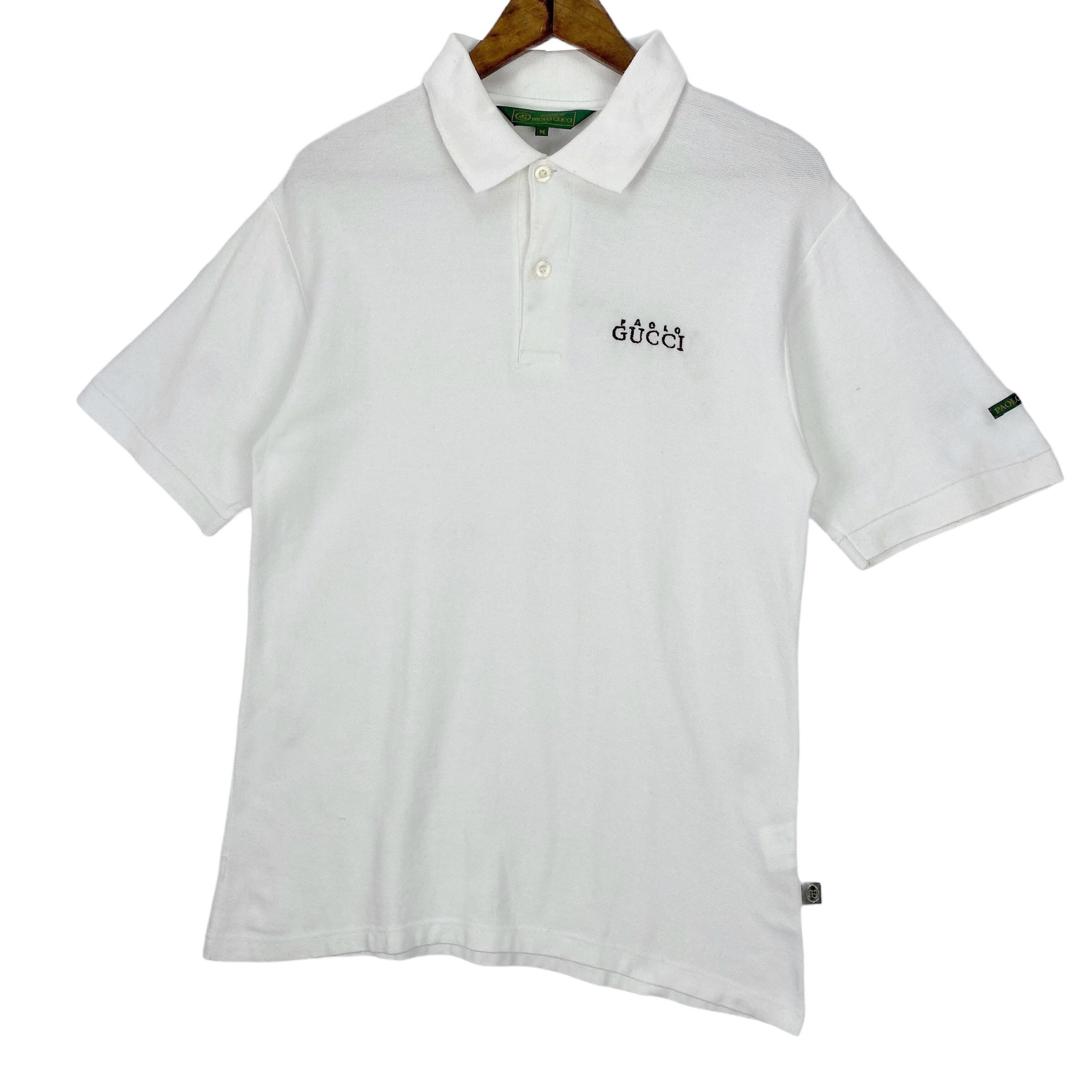 Vintage Paolo Gucci Button Collar Polo Shirt Small Logo Embroidery Excellent Condition Size M Etsy UK