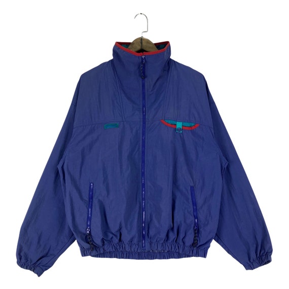 Vintage 90s Colombia Windbreaker Jacket Multicolor Zipper Jacket Made in  Philippines Size M 