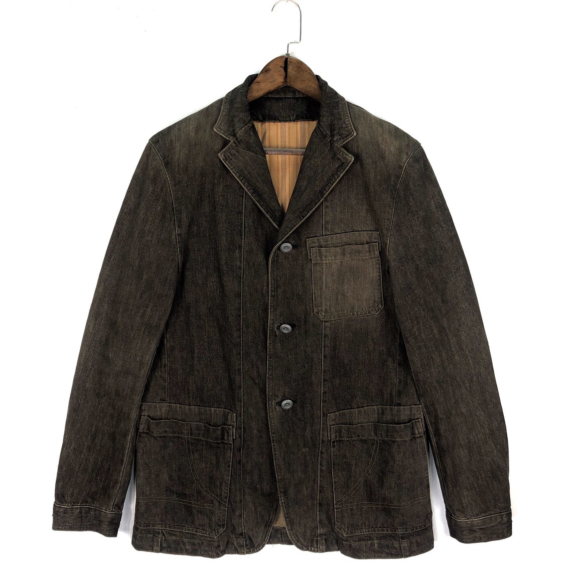 Vintage Comme Ca Du Mode Denim Chore Jacket Stone Wash Made in Japan ...