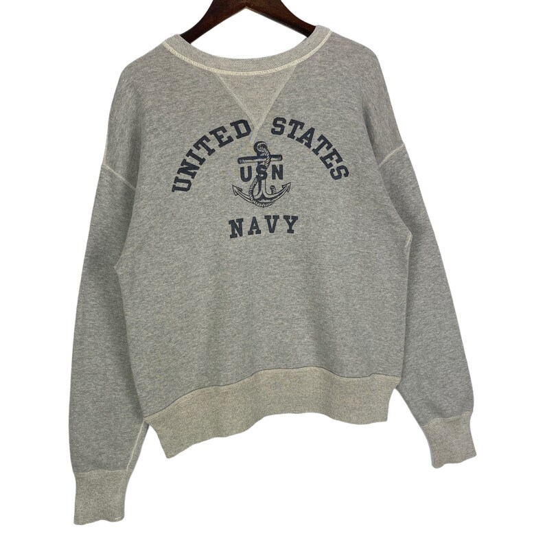 Vintage Warehouse Loopwheel United States Navy Sweatshirt Etsy