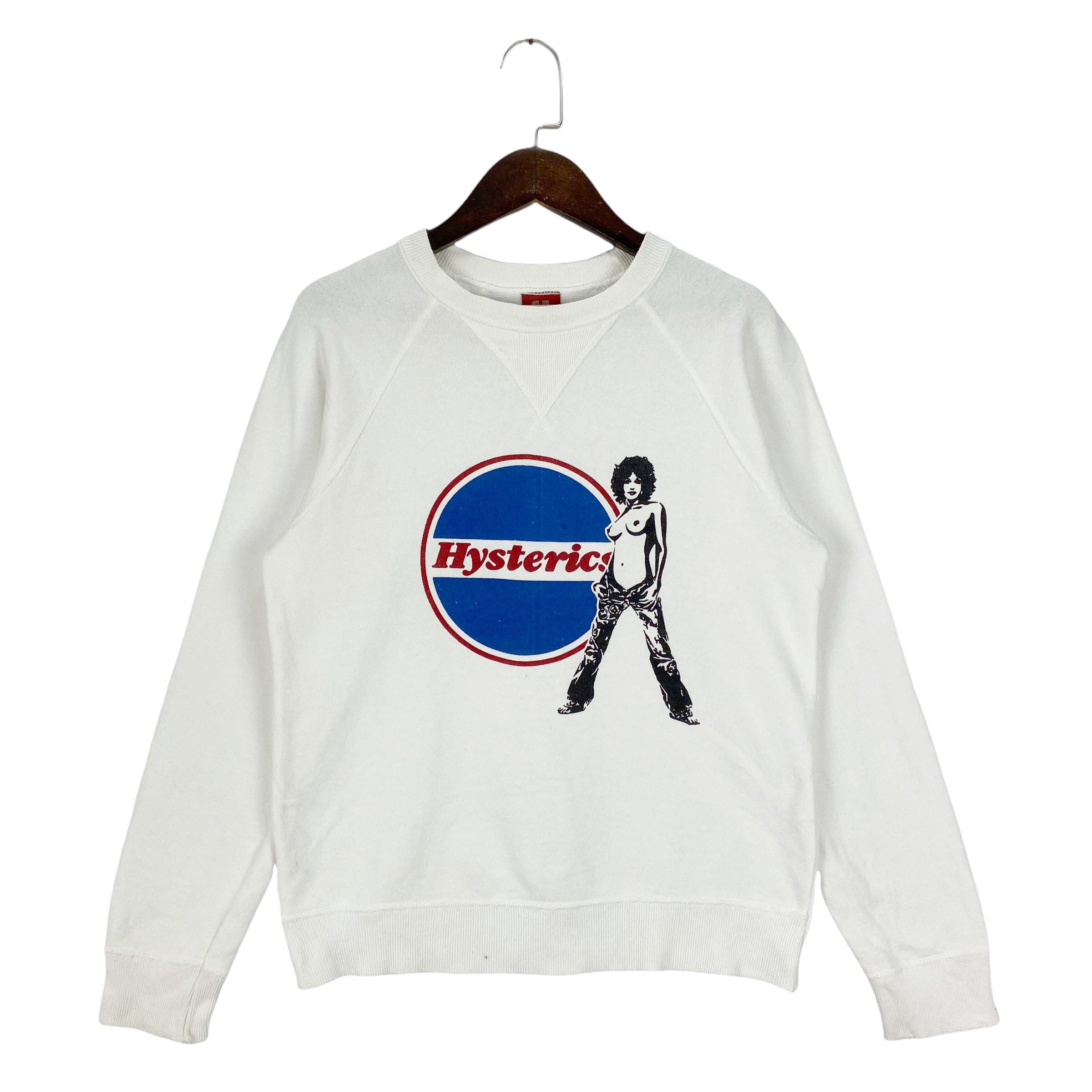 Vintage Hysteric Glamour Nude Girl Crewneck Sweatshirt White