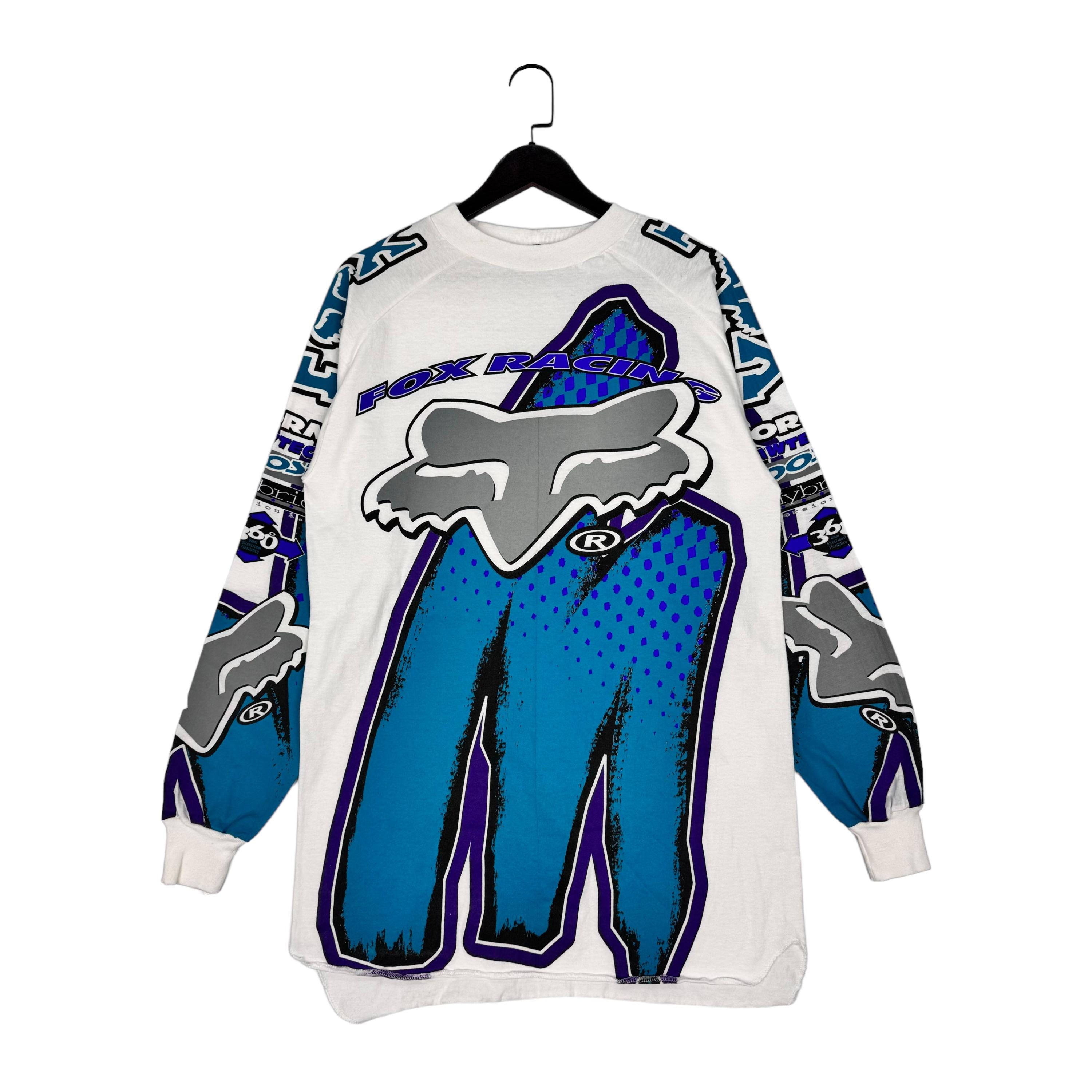 Vintage 90s Fox Racing Long Sleeve T Shirt Motocross All Vintage 90s Fox Racing Long Sleeve T Shirt Motocross All