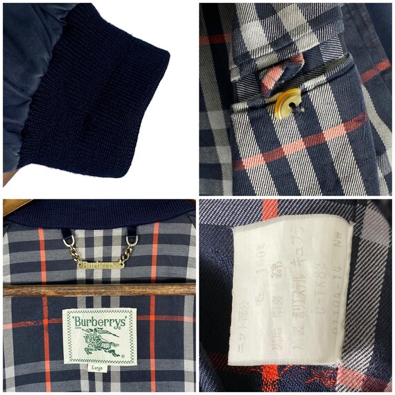 Vintage 90s Burberrys London Harrington Jacket Navy Blue Vintage 90s Burberrys London Harrington Jacket Navy Blue