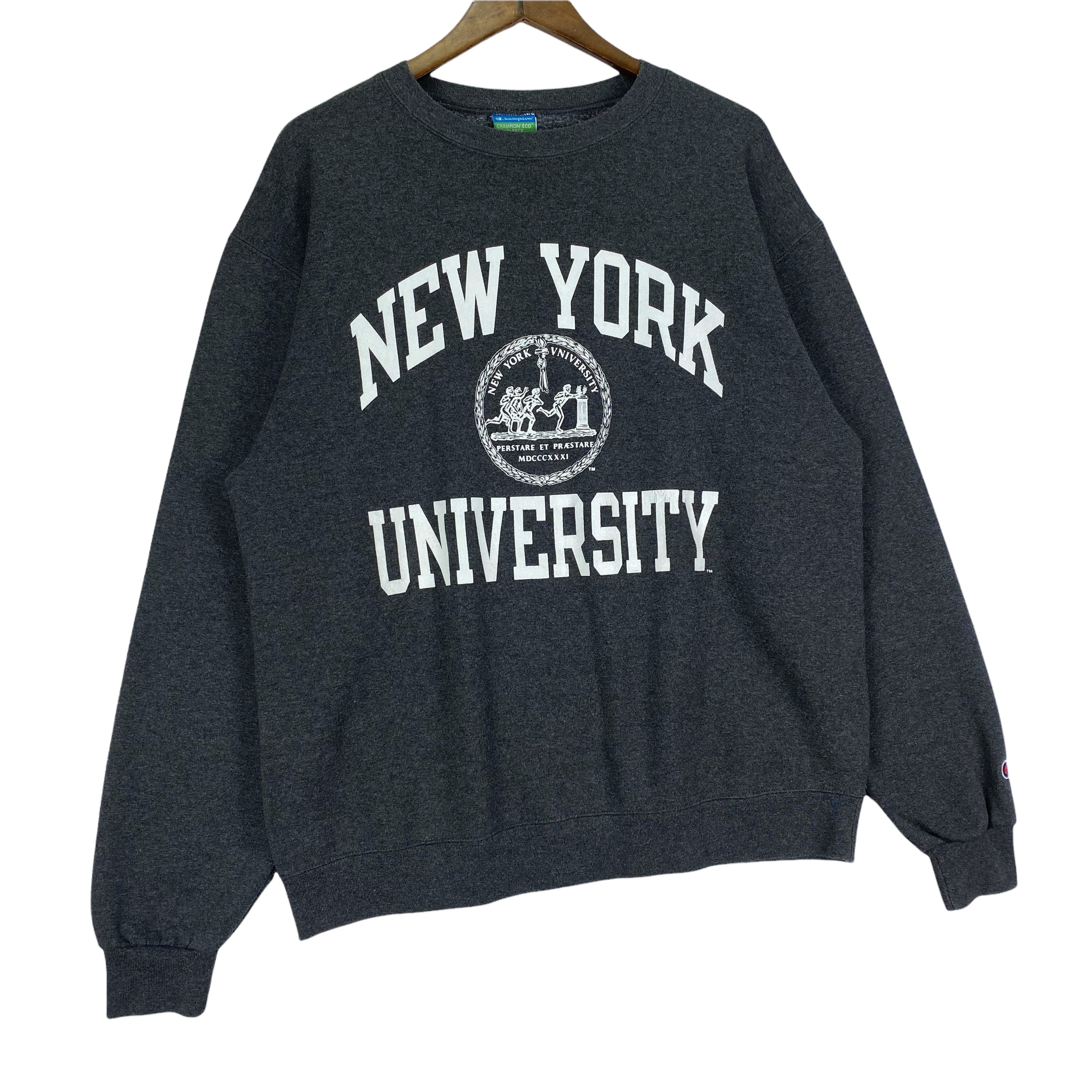 Vintage New York University Sweatshirt Crewneck Dark Grey Vintage New York University Sweatshirt Crewneck Dark Grey