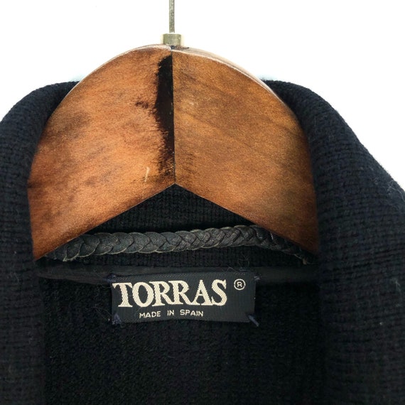 古着 made in spain 90's leather sweater